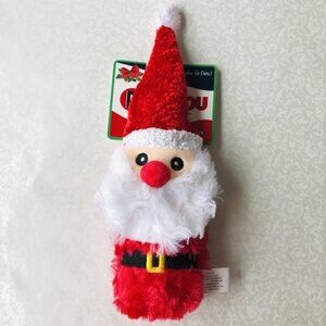 Pet Lou Christmas Squeaky Santa Bottle Dog Toy  Size :  8"